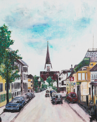 Rund um Schwabmünchen Stadtmitte Schwabmünchen 4/14 Painting titled "Rund um Schwabmünch…" by Karin Sternberg, Original Artwork, Oil