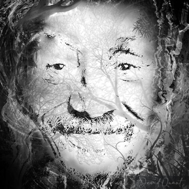 Arts numériques intitulée "Portrait Pierre Rab…" par David Quant, Œuvre d'art originale, Peinture numérique