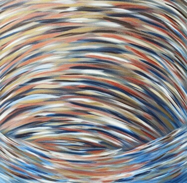 Painting titled "Trombe marine" by Marina Paregno, Original Artwork, Acrylic
