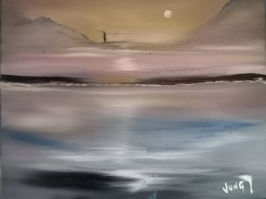 Peinture intitulée "One night somewhere…" par Pascal Jung, Œuvre d'art originale, Huile