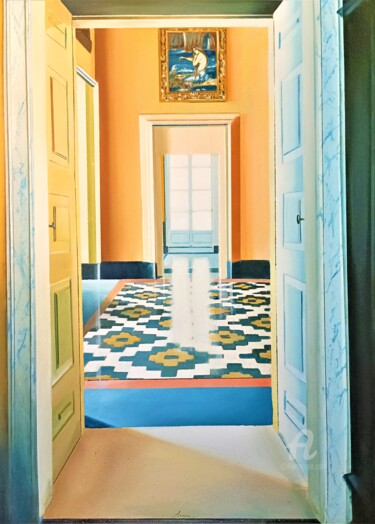 INTERIOR 53 - La stanza della bellezza Painting titled "INTERIOR 53 - La st…" by Salvatore Cocca, Original Artwork, Oil