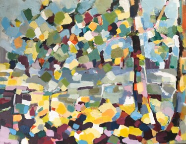 绘画 标题为“Forêt 3” 由Jean-François Groisy, 原创艺术品, 丙烯 安装在木质担架架上