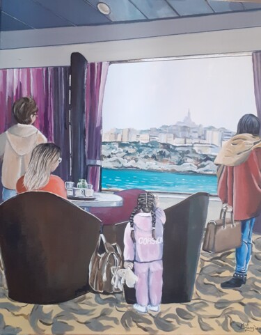 绘画 标题为“l'arrivée à Marseil…” 由Francis Stanzione, 原创艺术品, 丙烯