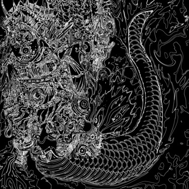 Digitale Kunst mit dem Titel "Koi" von Darkartffo, Original-Kunstwerk, 2D digitale Arbeit
