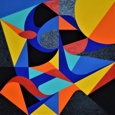 绘画 标题为“TABLEAU 100 X 100 -…” 由Jean-Pierre Craninx, 原创艺术品, 丙烯 安装在木质担架架上