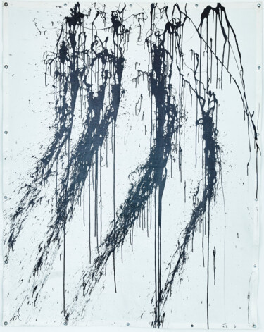 Ζωγραφική με τίτλο "Black On White Six…" από Simon Findlay, Αυθεντικά έργα τέχνης, Ακρυλικό