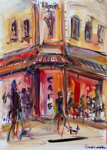 Peinture intitulée "Paris" par Mari Skakun, Œuvre d'art originale, Huile