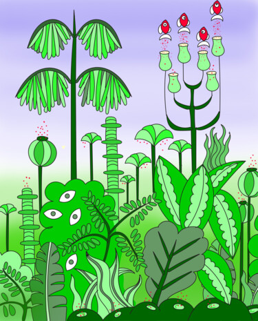 La Biodiversité et moi Arts numériques intitulée "La Biodiversité et…" par Denis Bacholier, Œuvre d'art originale, Peinture numérique