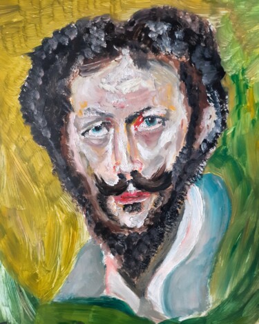 Peinture intitulée "Study of Sargent" par Amazeigh Bouzékri, Œuvre d'art originale, Huile