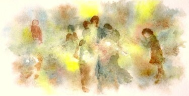 Aquarelle 21 Peinture intitulée "Aquarelle 21" par Jacqueline Pascaud, Œuvre d'art originale, Aquarelle Monté sur Autre panneau rigide
