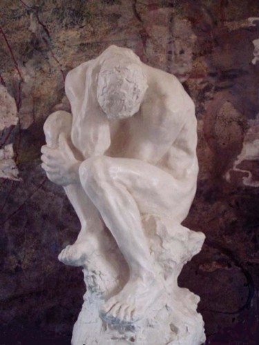 Skulptur mit dem Titel "Le poids du mond" von Bénédicte Dubart, Original-Kunstwerk