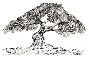 Peinture intitulée "Grand arbre" par Mf Arts-Créations, Œuvre d'art originale, Acrylique