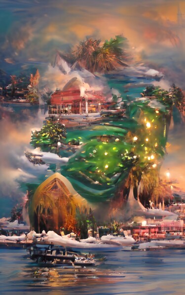 GREEN ISLAND 2 Digital Arts titled "GREEN ISLAND 2" by Mahesh Tolani, Original Artwork, 3D Modeling