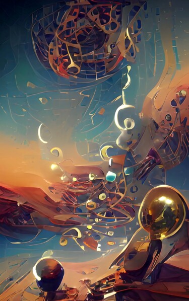 Digital Arts titled "MUSIC OF SPHERES" by Mahesh Tolani, Original Artwork, 3D Modeling