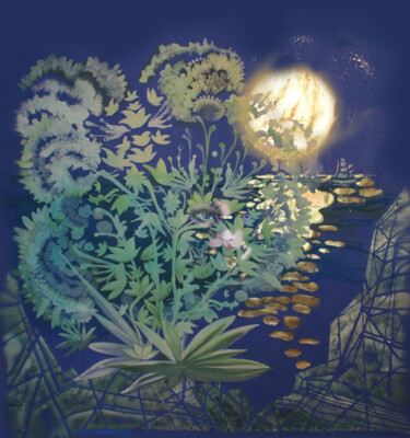 绘画 标题为“FLEUR DES SABLES AU…” 由Hilda Garman, 原创艺术品, 丙烯