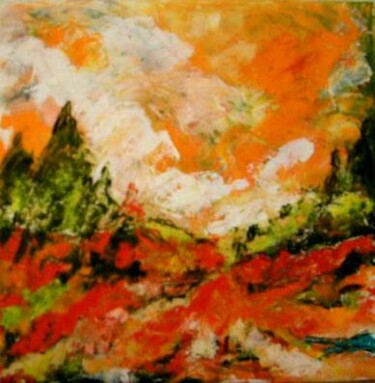 Peinture intitulée "Embrasement" par Christiane Casanova, Œuvre d'art originale