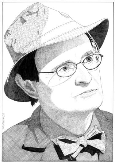 Dessin intitulée "David Mc Callum" par Pascal Tavarner, Œuvre d'art originale, Encre