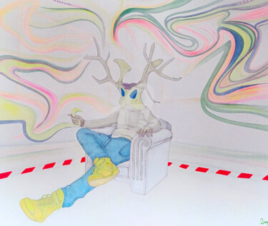 Peinture intitulée "L’ORACLE BOREAL" par Denis Michel (2nyss), Œuvre d'art originale, Acrylique