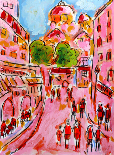 Painting titled "Peaceful resto" by Jean Mirre, Original Artwork, Oil