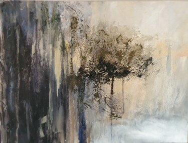 Painting titled "Baum des Lebens" by Mia Van Hoofstat, Original Artwork, Oil Mounted on Wood Stretcher frame