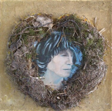 Painting titled "Claudia Valone, son…" by Applestrophe, Original Artwork, Acrylic