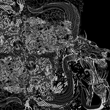 Digitale Kunst mit dem Titel "Drache" von Darkartffo, Original-Kunstwerk, Digitale Malerei