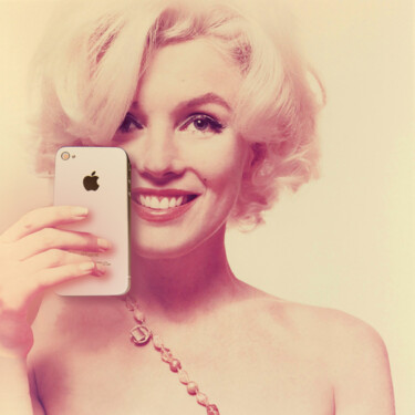 Marilyn Monroe Selfie 绘画 标题为“Marilyn Monroe Self…” 由Tony Rubino, 原创艺术品, 丙烯 安装在木质担架架上