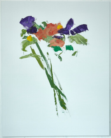 Painting titled "Flowers Sent To My…" by Simon Findlay, Original Artwork, Oil