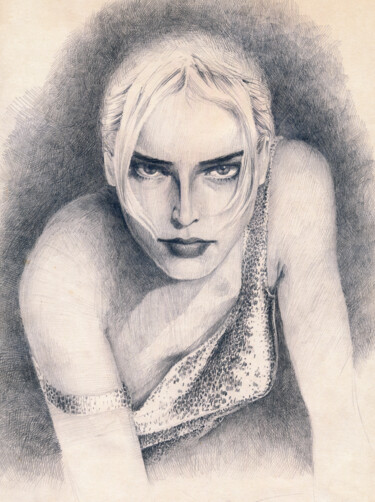 Basic instinct Desenho intitulada "Basic instinct" por Natasha Sokolnikova, Obras de arte originais, Lápis