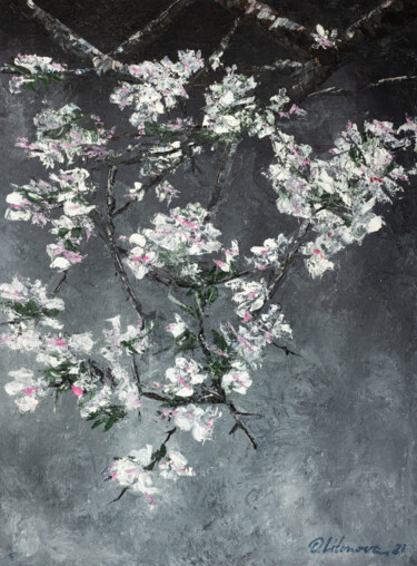Painting titled "Mother`s Garden" by Olena Litvinova, Original Artwork, Oil