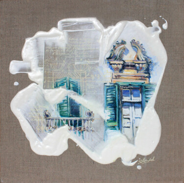Painting titled "PUGLIA 22" by Sandrine Blondel, Original Artwork, Acrylic Mounted on Wood Stretcher frame