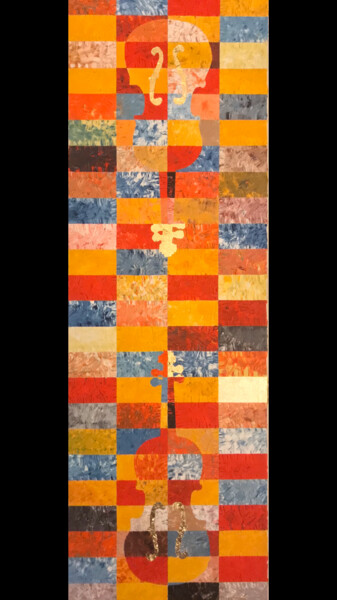 Peinture intitulée "With my violon" par Pierre Joseph, Œuvre d'art originale, Huile Monté sur Châssis en bois