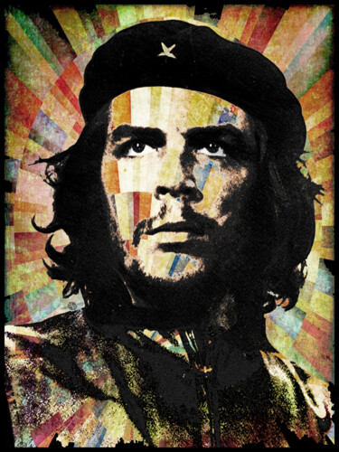 绘画 标题为“Che Guevara Revolut…” 由Tony Rubino, 原创艺术品, 丙烯 安装在木质担架架上