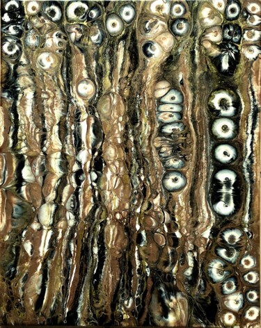 Painting titled "Laïos" by Mitty, Original Artwork, Pigments Mounted on Wood Stretcher frame