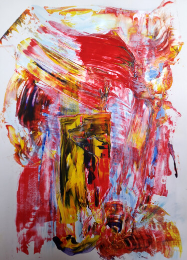 Painting titled "World On Fire - Sar…" by Dmitri Matkovsky, Original Artwork, Acrylic