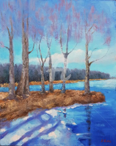 The beginning of spring Peinture intitulée "The beginning of sp…" par Svetlana Grishkovec-Kiisky, Œuvre d'art originale, Huile Monté sur Châssis en…