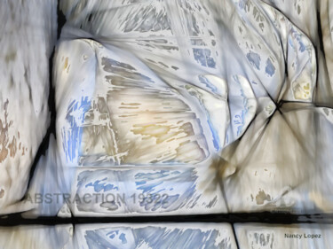 Digital Arts titled "ABSTRACTION 19322" by Nancy Lopez, Original Artwork, Digital Painting Mounted on Wood Stretcher frame
