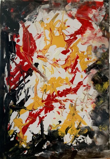 绘画 标题为“Abstract painting.…” 由Vita Schagen, 原创艺术品, 搪瓷
