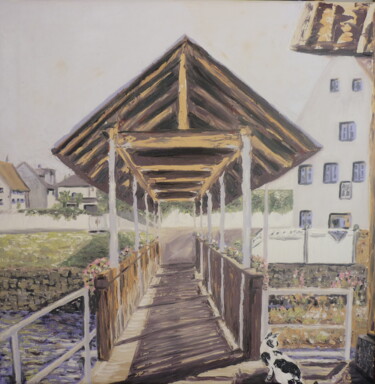 Rund um Schwabmünchen Singoldbrücke 11/14 Painting titled "Rund um Schwabmünch…" by Karin Sternberg, Original Artwork, Oil
