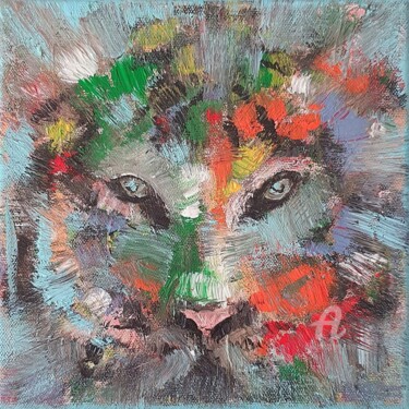 Wild cat 绘画 标题为“Wild cat” 由Anna Radis (Anna Radis Art), 原创艺术品, 丙烯