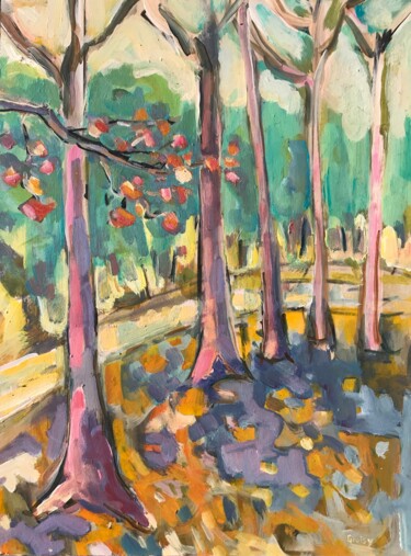 绘画 标题为“Forêt 6” 由Jean-François Groisy, 原创艺术品, 丙烯 安装在木质担架架上