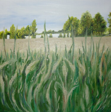 Rund um Schwabmünchen Feld vor dem Feuerwehrhaus 12/14 Painting titled "Rund um Schwabmünch…" by Karin Sternberg, Original Artwork, Oil