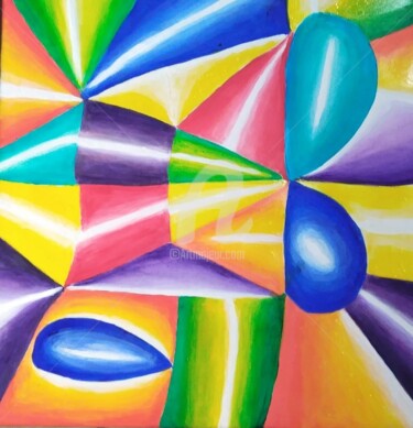 Pittura intitolato "Gocce" da Arduino Rossi, Opera d'arte originale, Acrilico Montato su Telaio per barella in legno