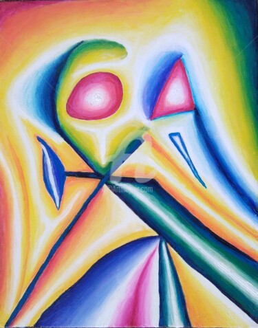 Pittura intitolato "Forme alliene" da Arduino Rossi, Opera d'arte originale, Acrilico Montato su Telaio per barella in legno