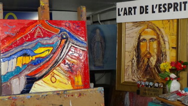 Peinture intitulée "l art de l esprit" par Frederic Servian, Œuvre d'art originale, Huile