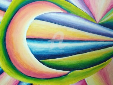 Pittura intitolato "La torcia" da Arduino Rossi, Opera d'arte originale, Acrilico Montato su Telaio per barella in legno
