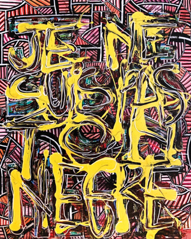 绘画 标题为“Je ne suis pas ton…” 由Denis Vincent, 原创艺术品, 丙烯 安装在木质担架架上