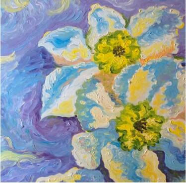 Flowers Paradise - Original Oil painting, The fragrance of w Peinture intitulée "Flowers Paradise -…" par Marina Fedorova, Œuvre d'art originale, Huile