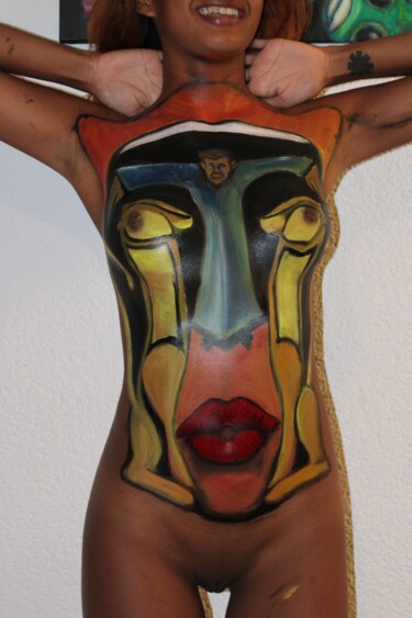 bodypaint apparition pharaonique 摄影 标题为“bodypaint apparitio…” 由Philippe Aguasca, 原创艺术品, 数码摄影