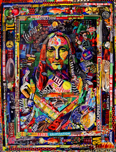 Collages intitulée "Savior of the Consu…" par Sasha Bom, Œuvre d'art originale, Collages